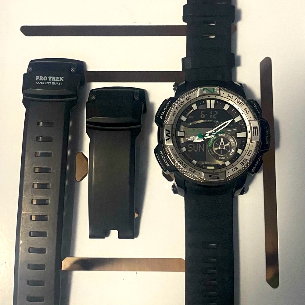 Mens Casio ProTrek PRG-280 Twin Sensor Dual Time Watch